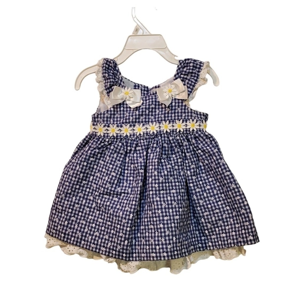 Bonnie Baby Gingham‎ & Daisy Dress Size 3-6M